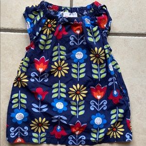 Hanna Andersson Floral Cotton Dress Tunic 80